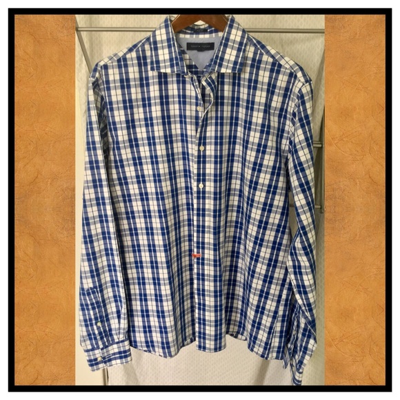 Tommy Hilfiger plaid casual career shirt 17 tall - Picture 1 of 4